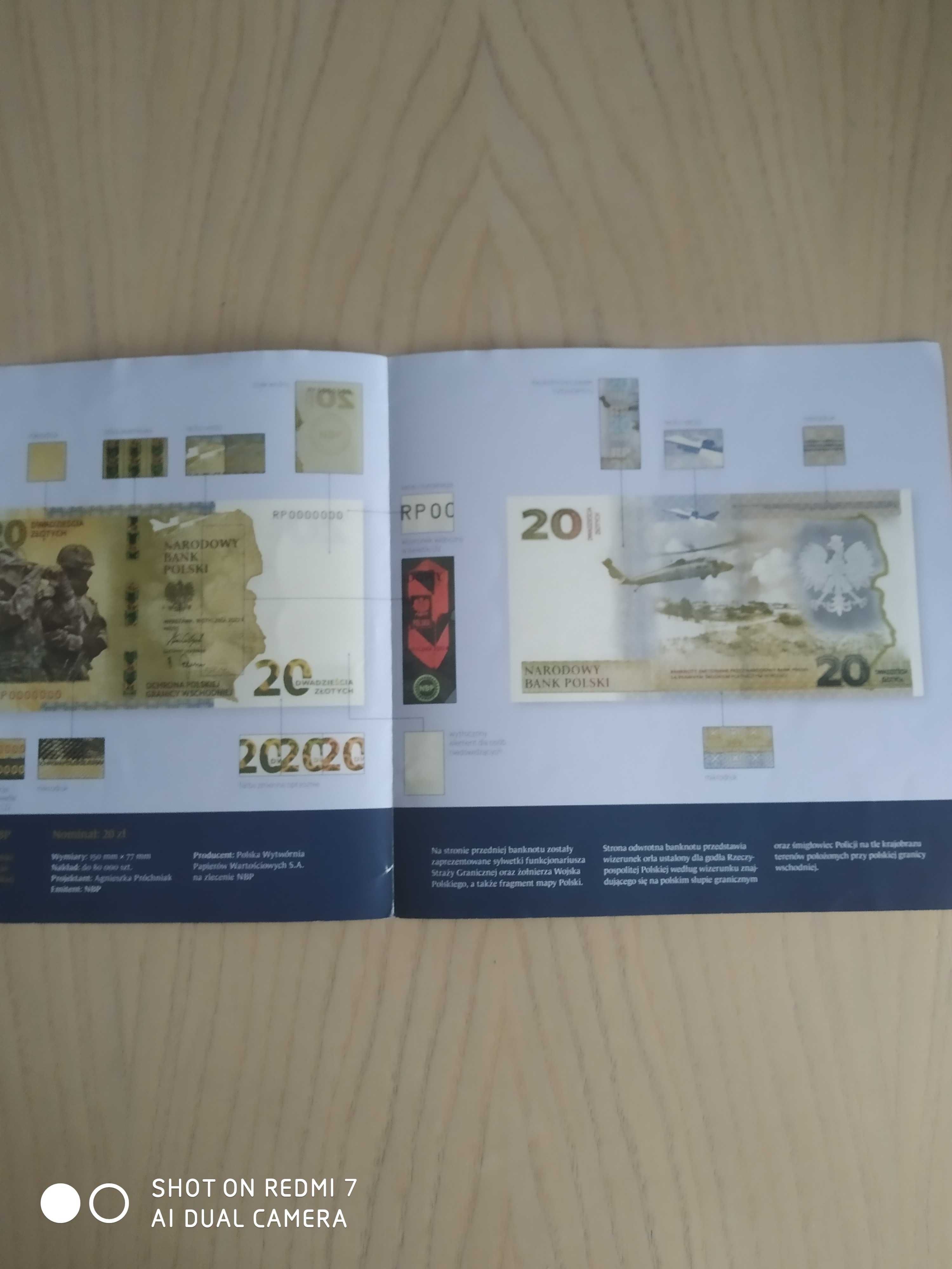 Folder banknotu. Ochrona polskiej granicy