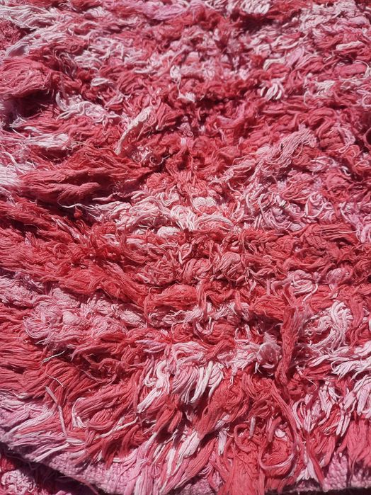 Tapete "trapo" rosa/vermelho