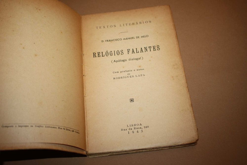 Relógios Falantes//D. Francisco Manuel de Melo