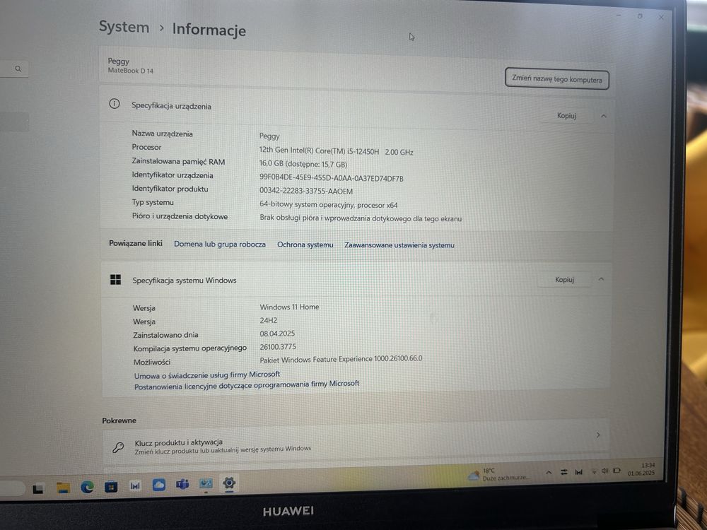 Laptop Huawei MateBook D 14 2024