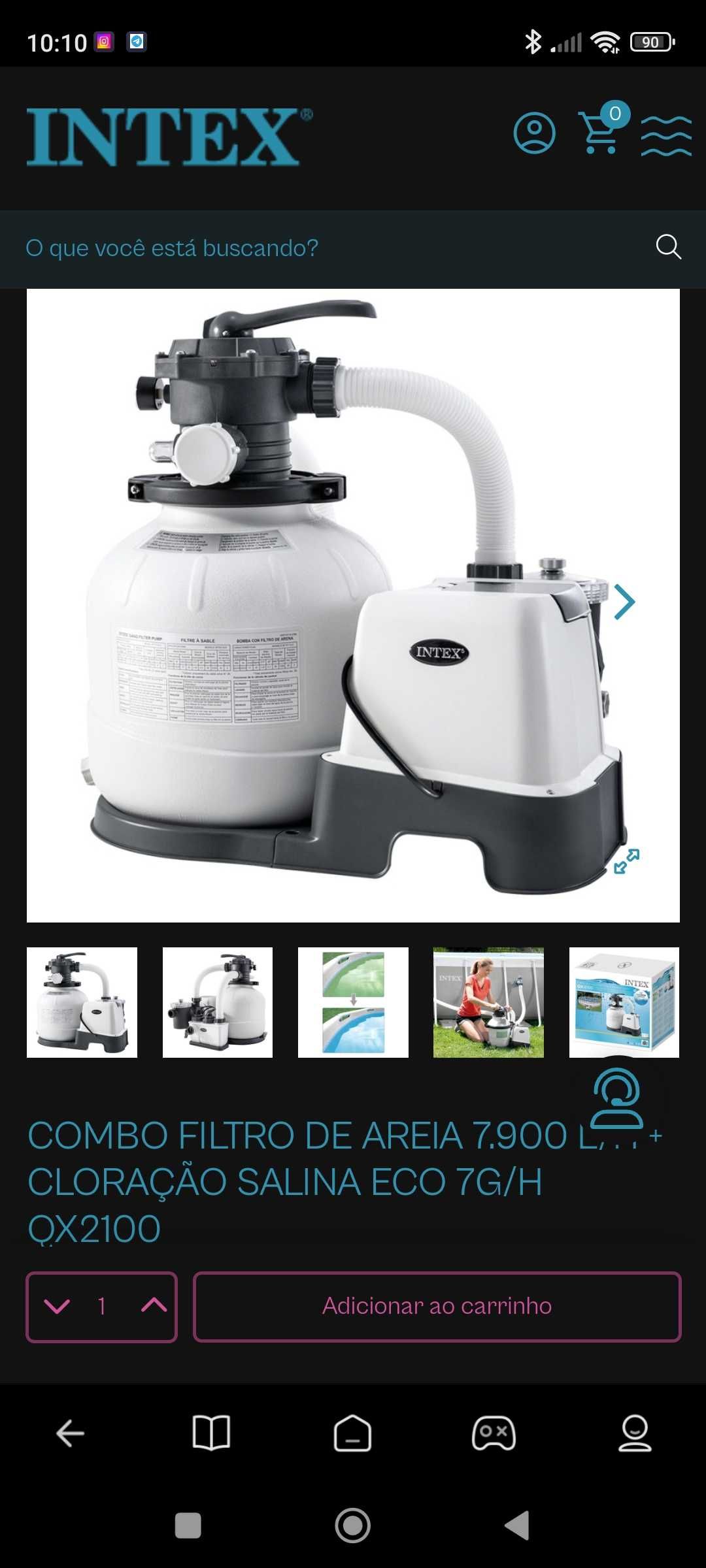 Conjunto Piscina Bestway rectangular 412X201X122 com acessórios