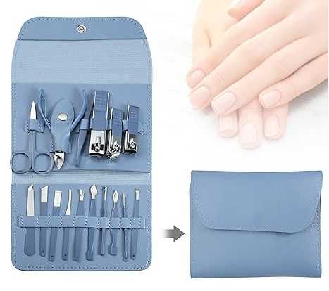 Zestaw do manicure pedicure paznokci akcesoria przybornik 16w1 etui