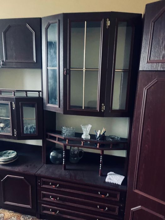 Meblościanka modułowa, ciemne drewno stan bardzo dobry