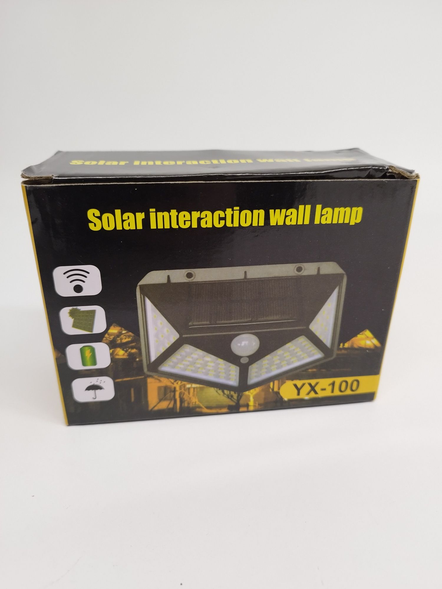 Oświetlenie solarne lampa LED z czujnikiem, 100 led