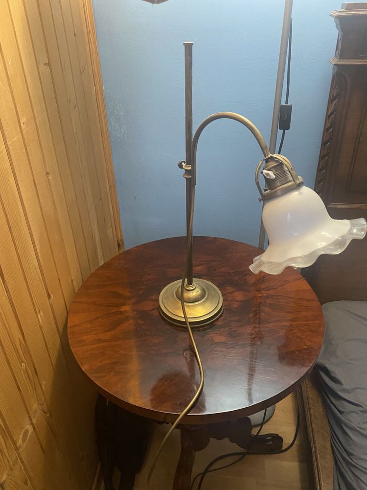 Stara lampa mosiężna regulowana wysokość