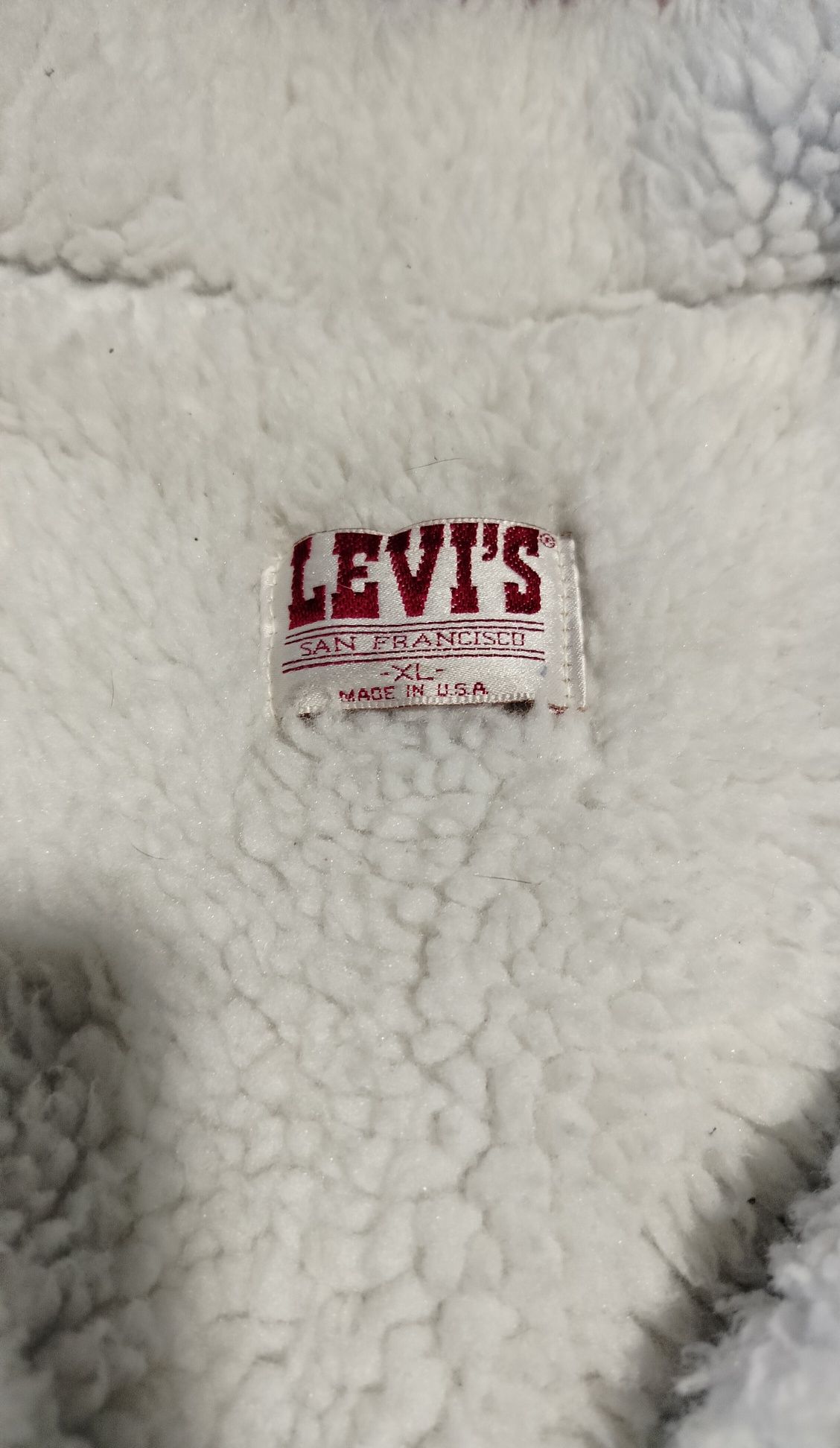 Kamizelka Levi's Denim Sherpa Trucker z lat 80
