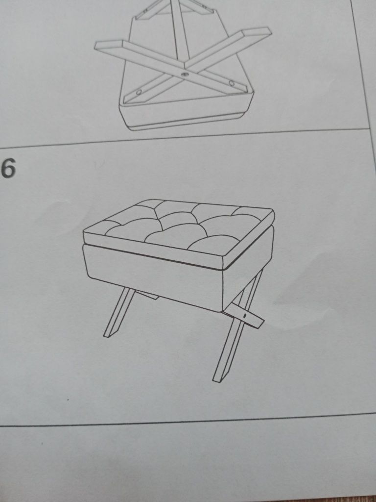 Stołek, pufa, siedzisko ze schowkiem