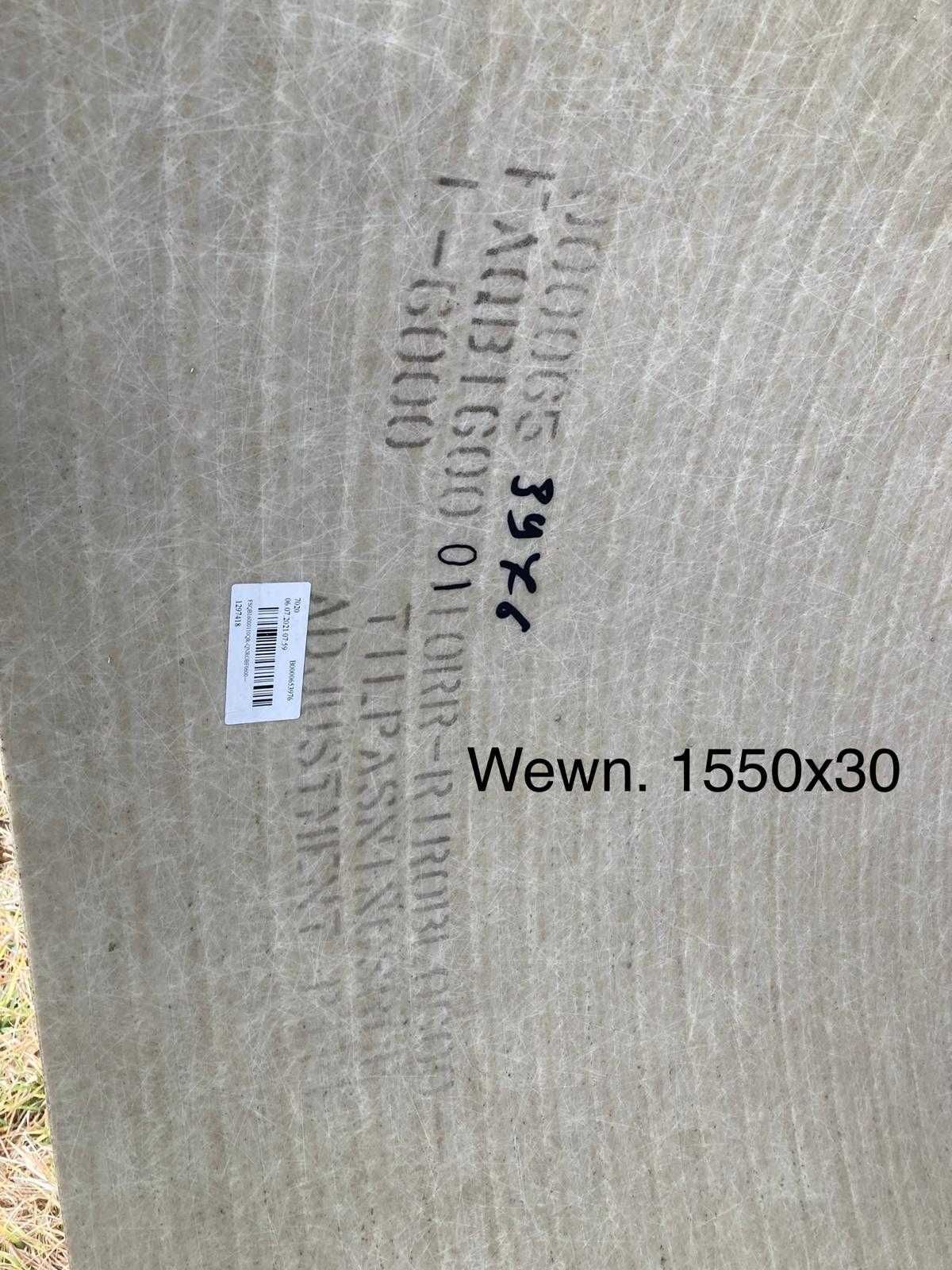 Rury przepustowe 1550x30x6000mm, tworzywo