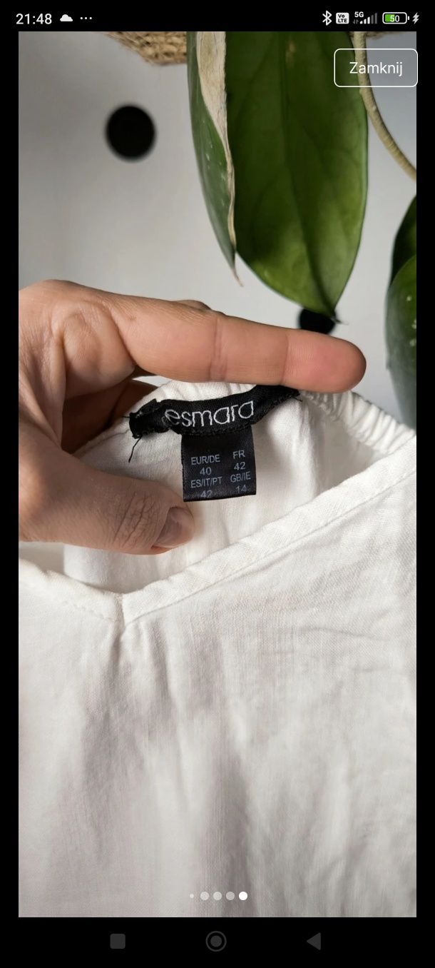M/L/xl biała kremowa lniana krótka sukienka ramiączka mini midi luźna