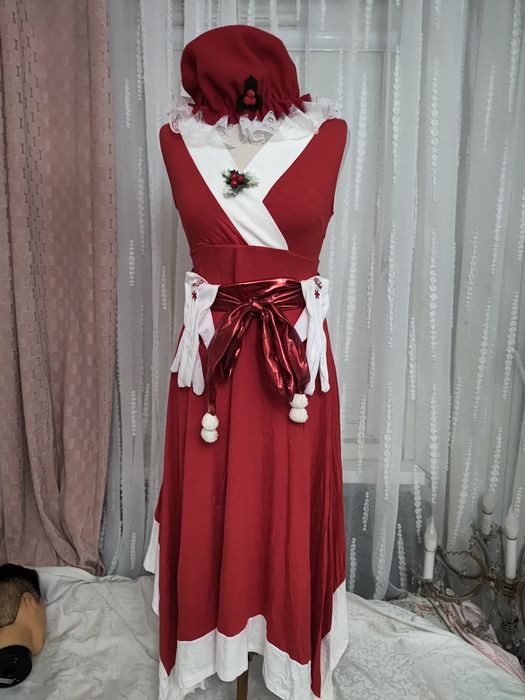 Piękny strój przebranie pani Mikołajowa Mikołaj święta 5 części roz S