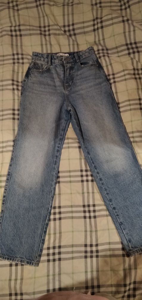 зара джинси, джинсы zara, zara jeans, mom jeans, мом сині, блакитні