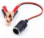 Adaptador isqueiro pinças bateria 12v carro NOVO