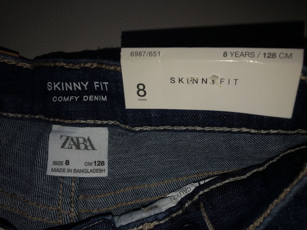 Дитячі джинси  128 см, на 8 років, ZARA Skinny Fit Comfy Denim