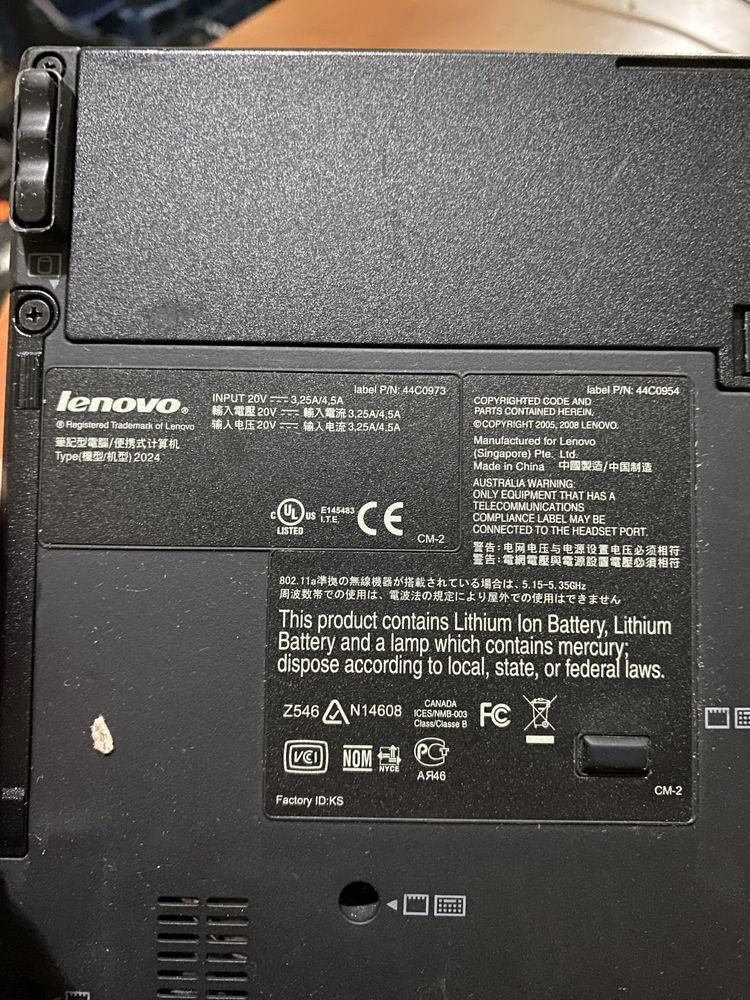 ноутбук Lenovo ThinkPad X200 12"/4GB RAM/160GB HDD! N1100