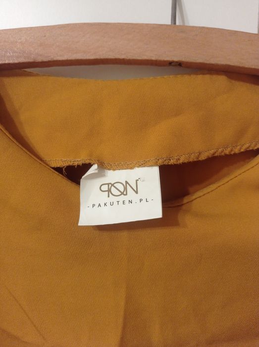Sukienka Pakuten elegancka musztardowa