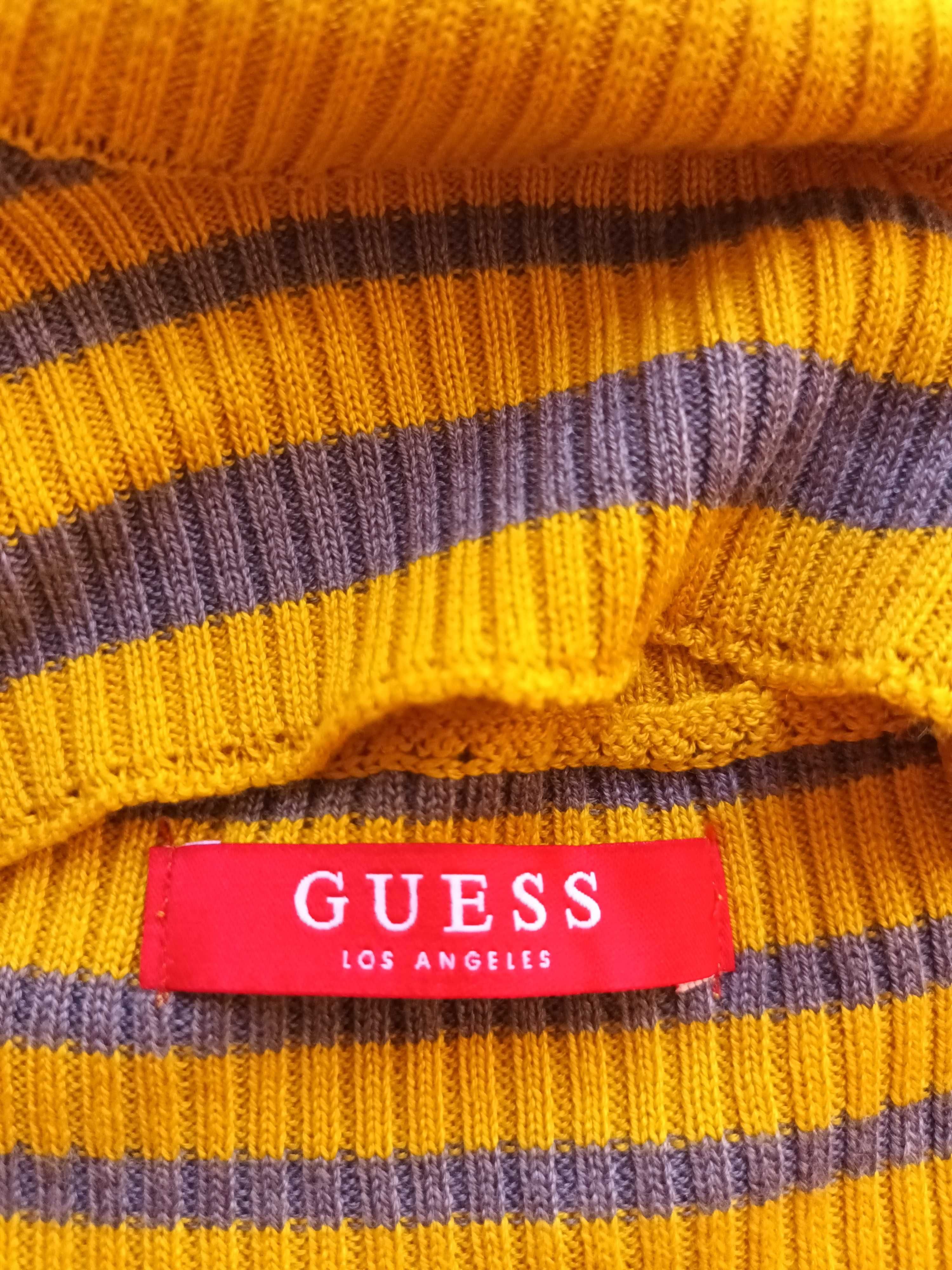 GUESS damski sweter golf z wycięciem