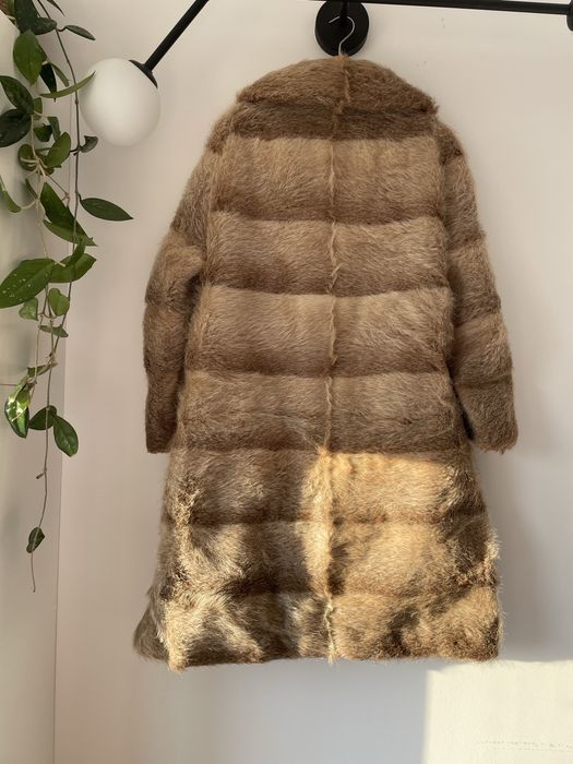 Futro z nutrii, damskie okrycie wierzchnie, naturalne futro, vintage