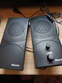 Głośniki komputerowe Msonic 2.0, 2 x 2W Czarne - nieużywane
