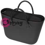 organizer OBAG STANDARD efektowna czarna struktura OMAY