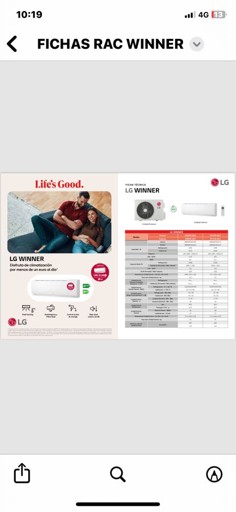 Promoção Conjuntos Ar Cond LG Winner 12