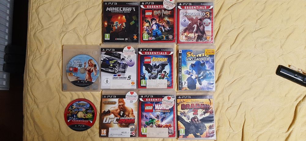 Zestaw 11 gier PS3- Minecraft, GTA5, LEGO x3, Gran turismo 5. 300zł