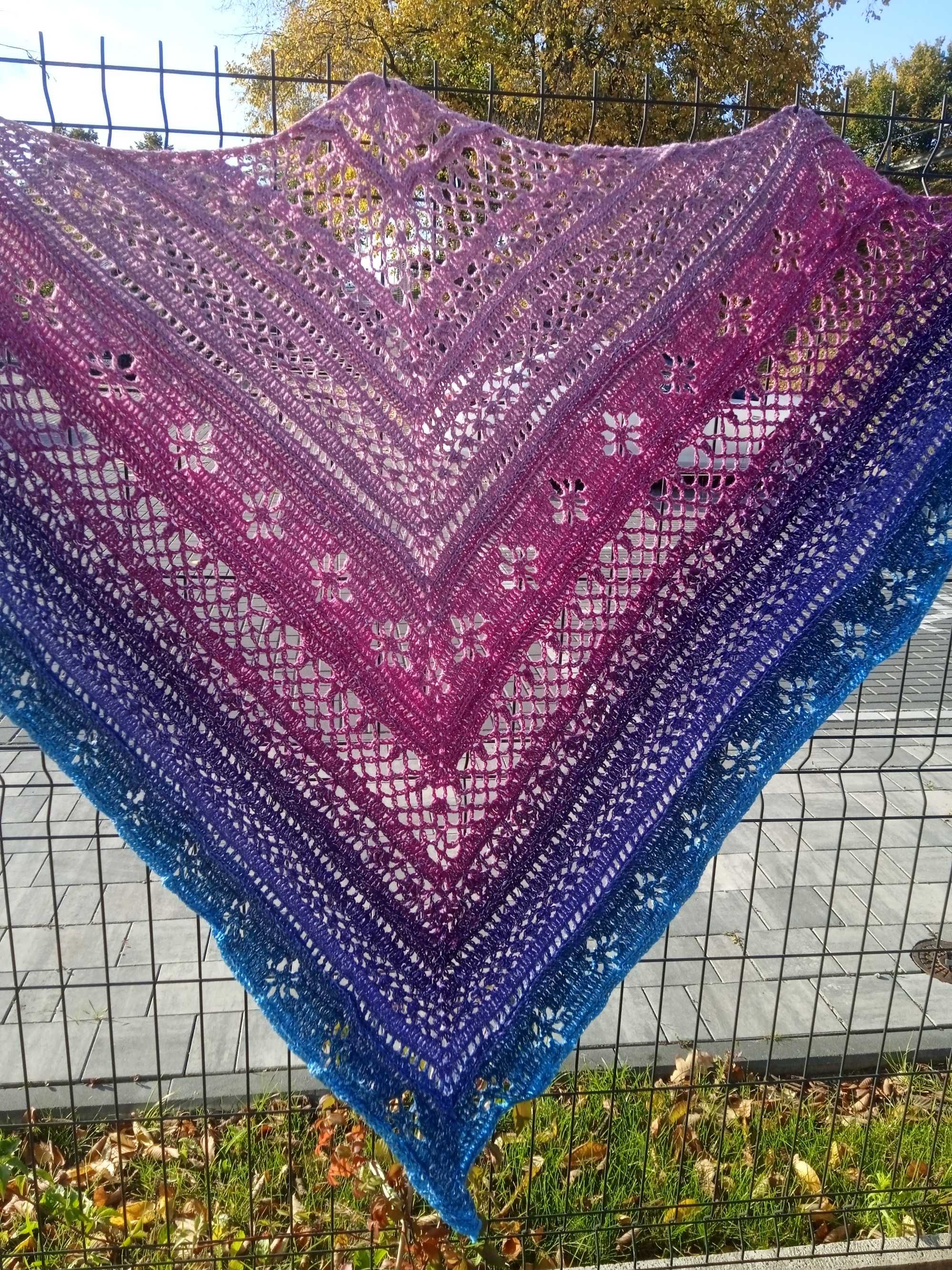 chusta 100% bawełna handmade rękodzieło