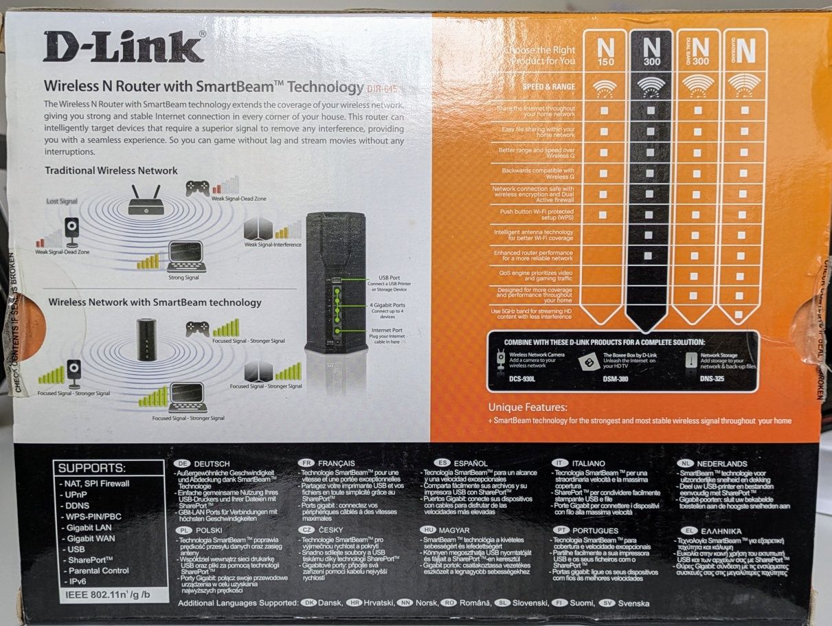 D-Link Router Wi-Fi 2.4 GHz + D-Link adapter Wi-fi USB