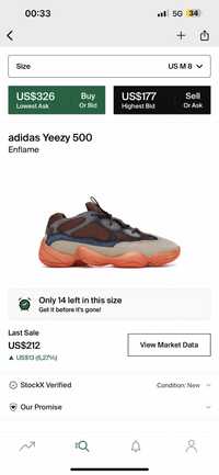 Adidas YEZZY 500 inflame 41