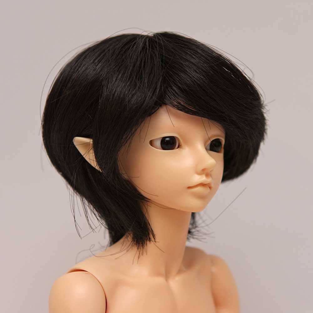 czarny wig dla lalki BJD 1/4  1/3