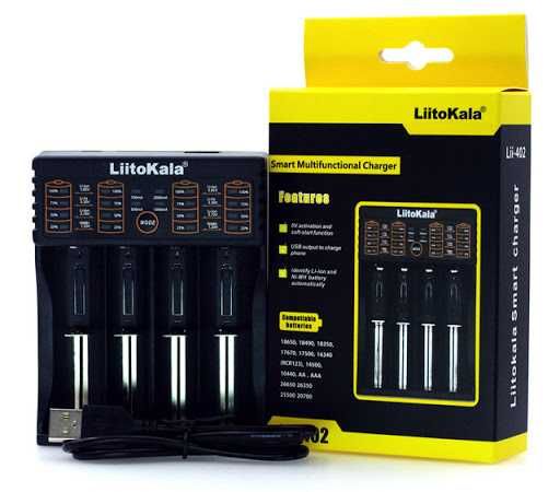 Універсальний зарядний пристрій LiitoKala Lii-402 + PowerBank