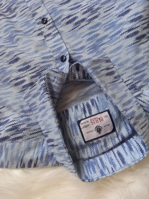 Koszula niebieska Big Paris roz XL 43 , 44 krótki rękaw