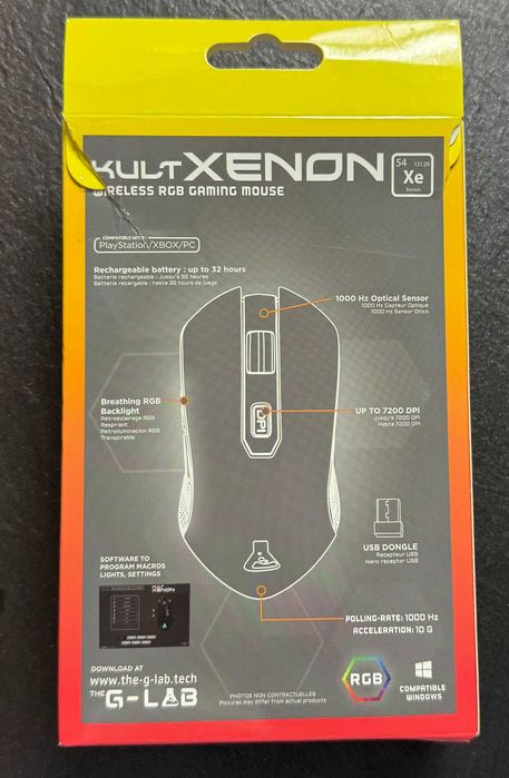 Myszka bezprzewodowa Kult xenon sensor optyczny The G-Lab