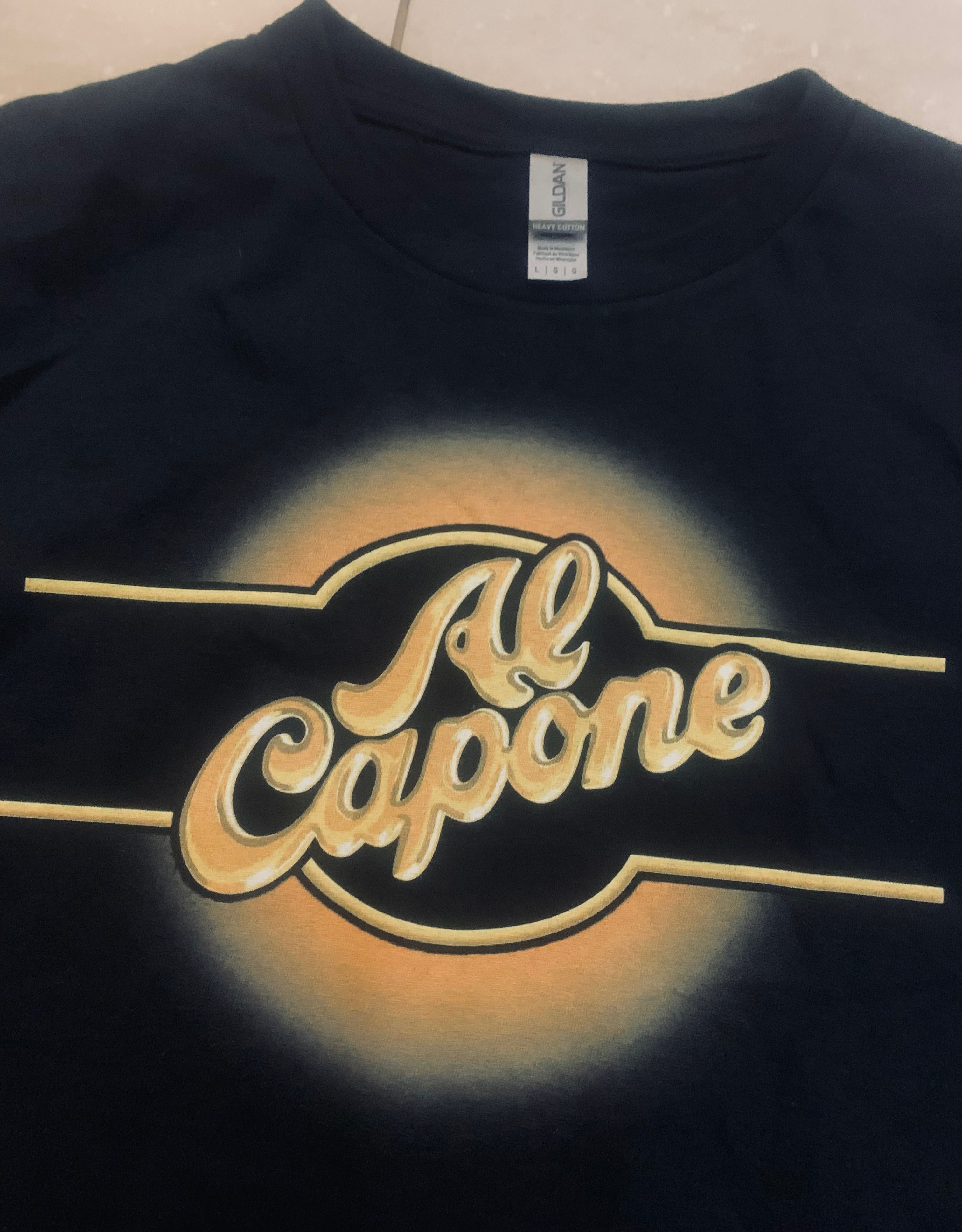 Al Capone Gildan męska koszulka r. L bawełna, duże logo extra stan