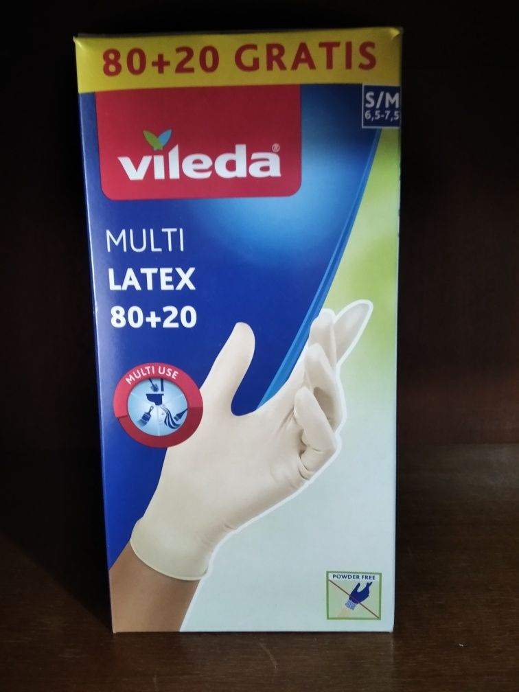 Латексні рукавички, розмір S/M, 100 шт