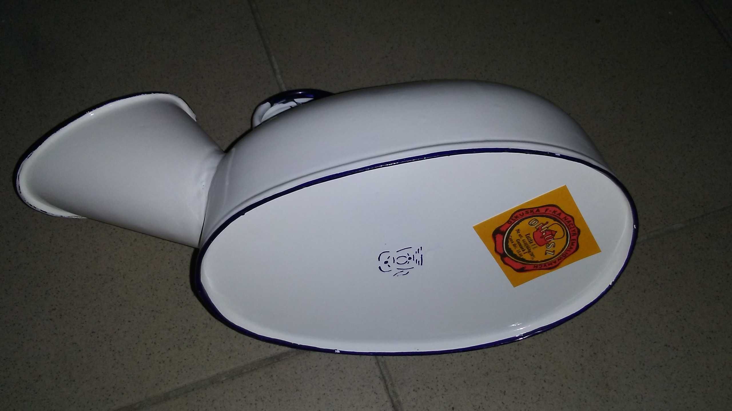 Zabytkowa kaczka medyczna sanitarne  szpitalne naczynie z prl retro