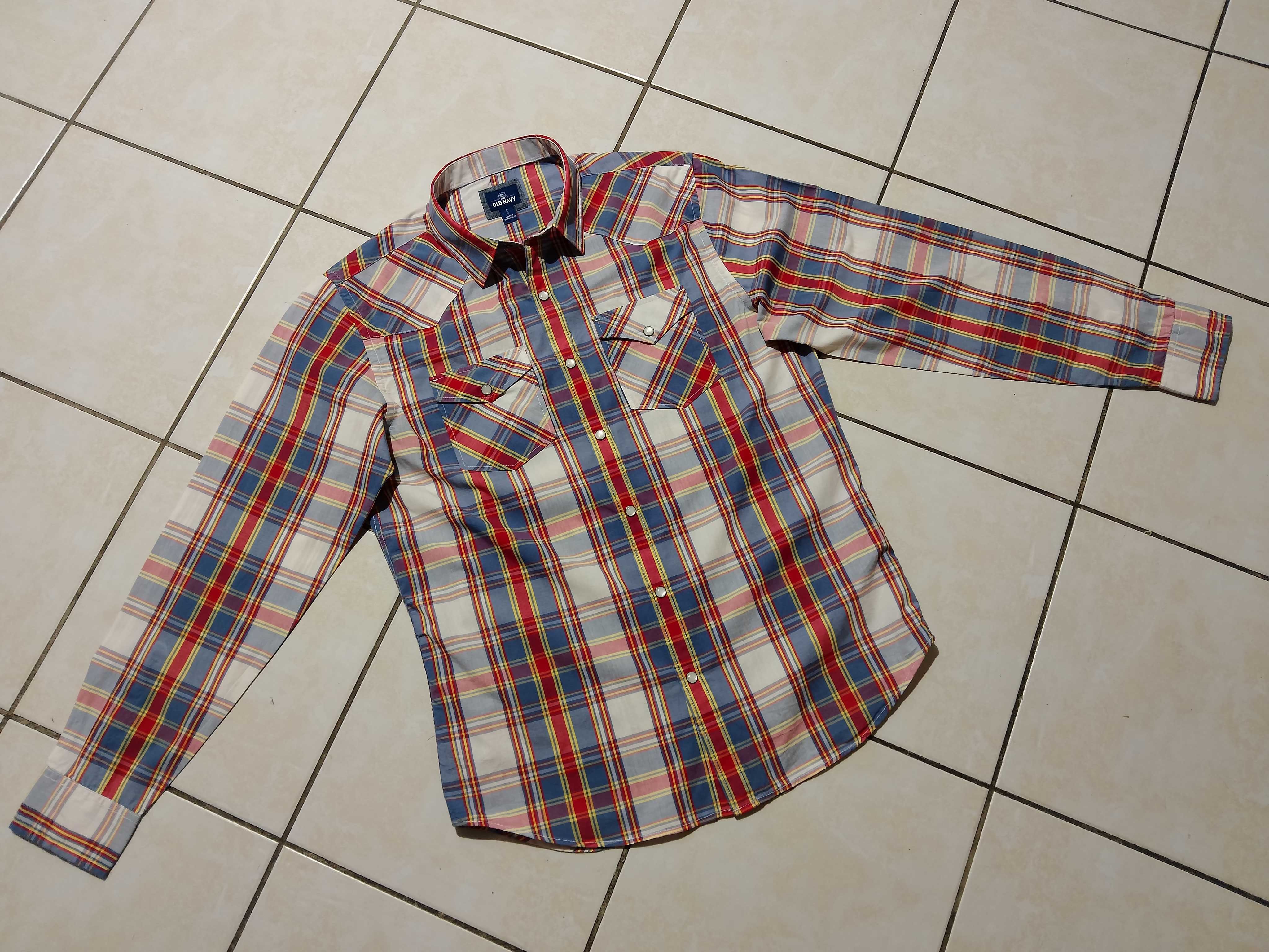 OLD NAVY USA - NOWA! Koszula Męska na Zatrzaski rozmiar M