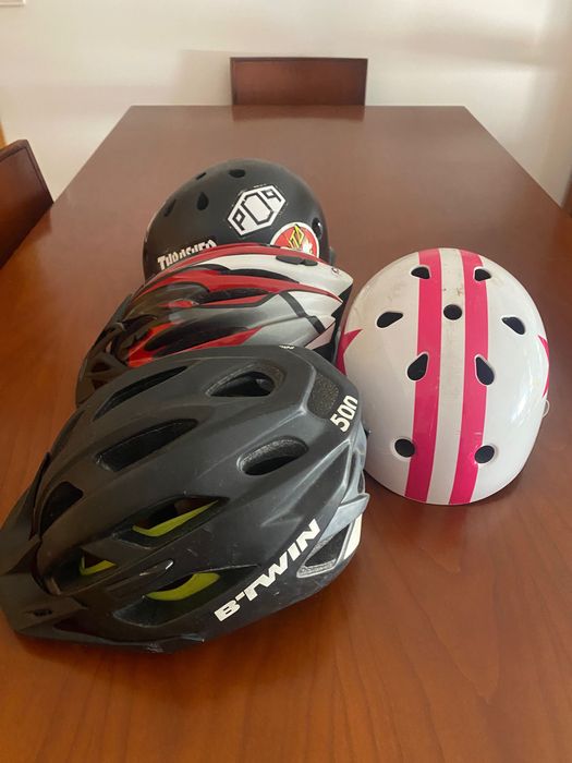 Capacetes BTT e skate