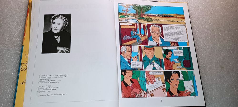 Livro banda desenhada O caso dos dez negrinhos  Álbum edição Repsol