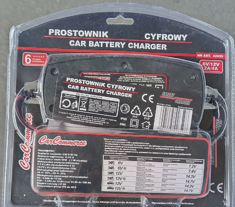 Prostownik cyfrowy 6-12V