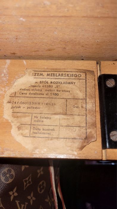 Meble PRL Wyszków komplet + stół mahoń połysk Warszawa Wola