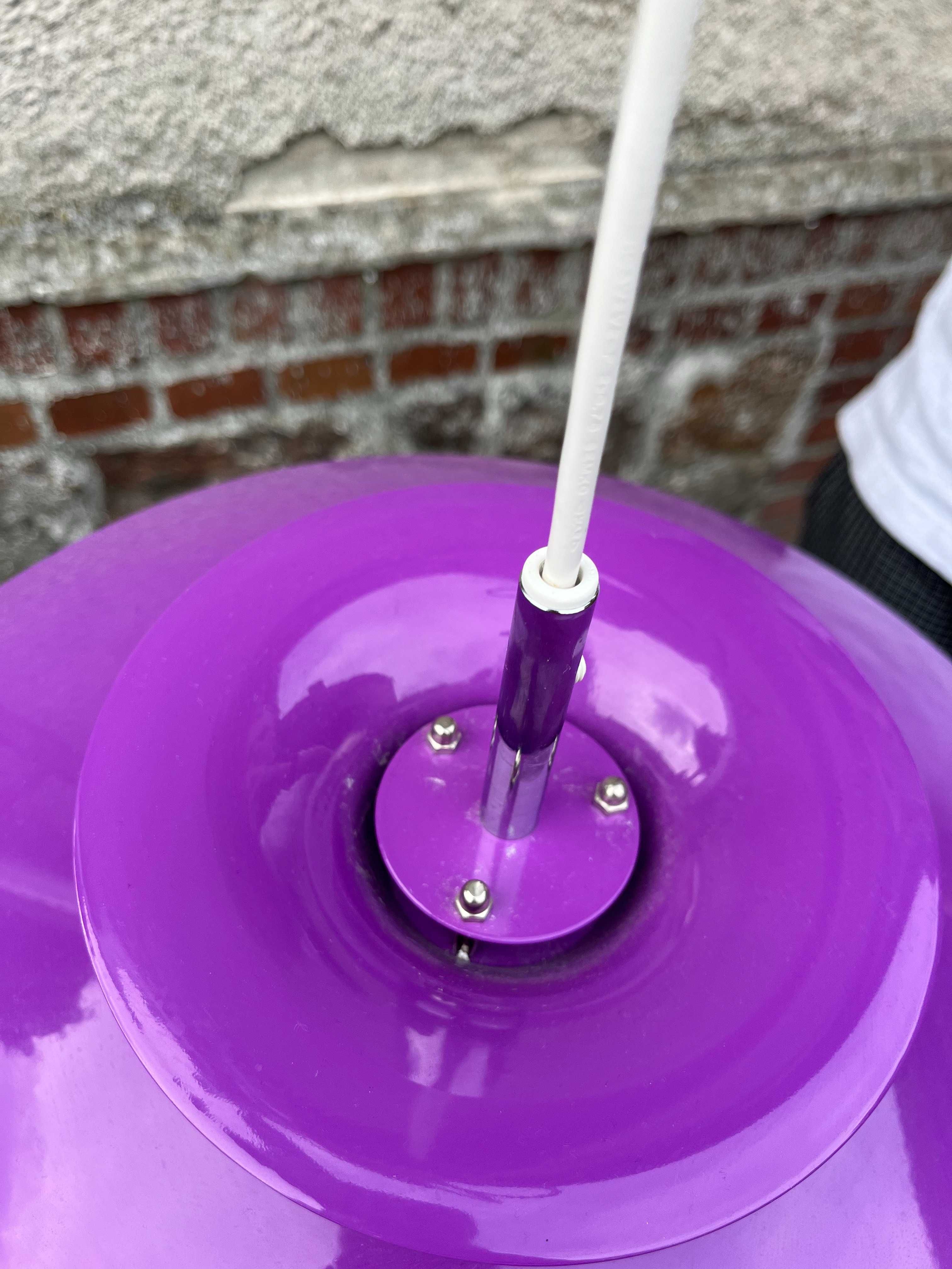 Fioletowa lampa wisząca duński design żyrandol sufit sufitowa