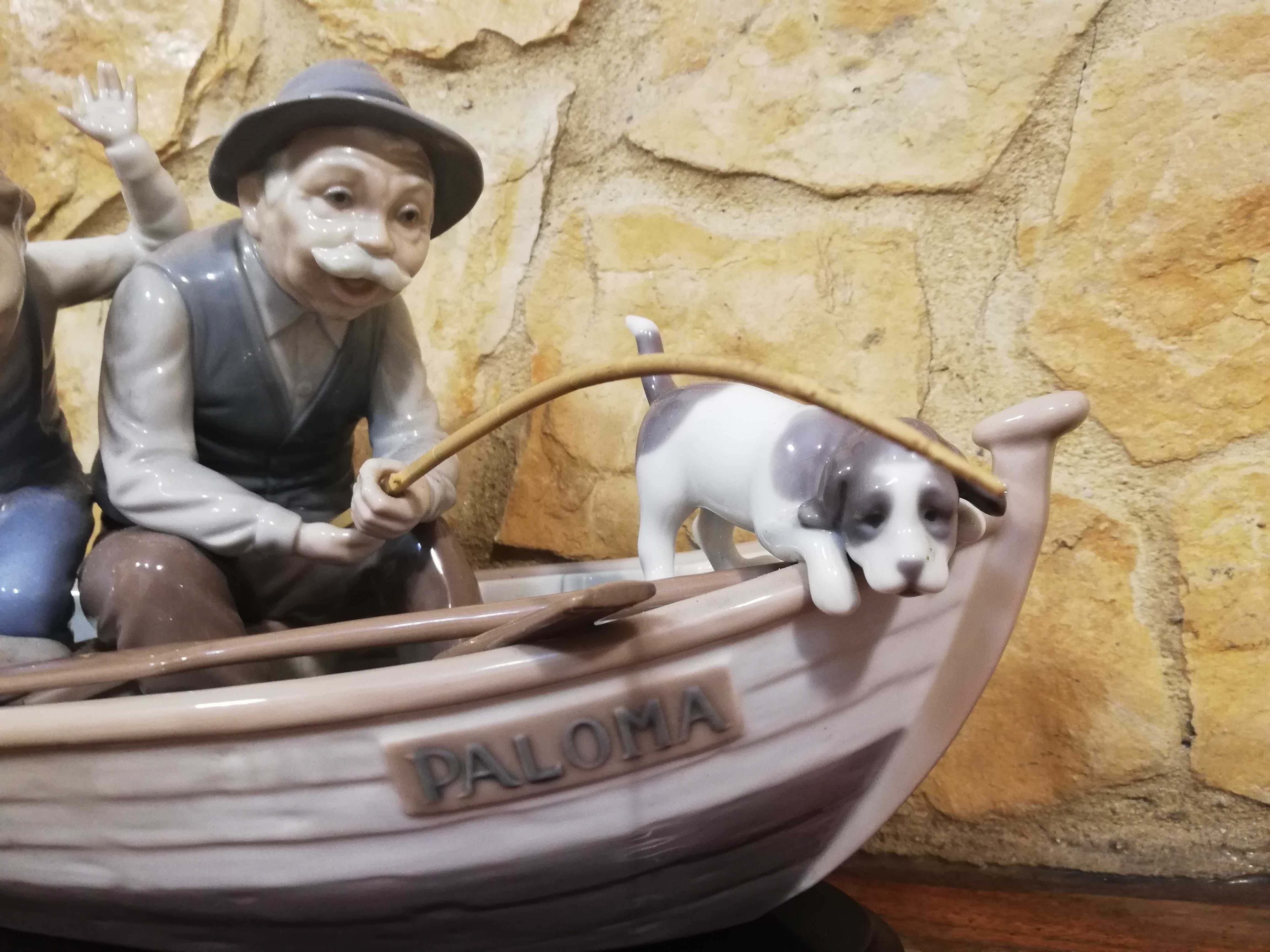 LLADRO - pescador em bote ( Paloma )