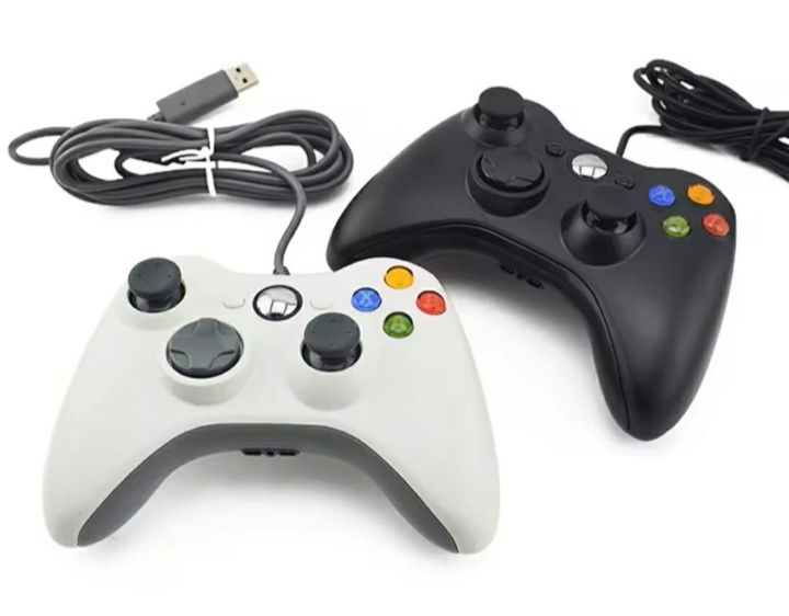 2x Pady Xbox 360 Biały / Czarny Nowy Wysyłka OLX