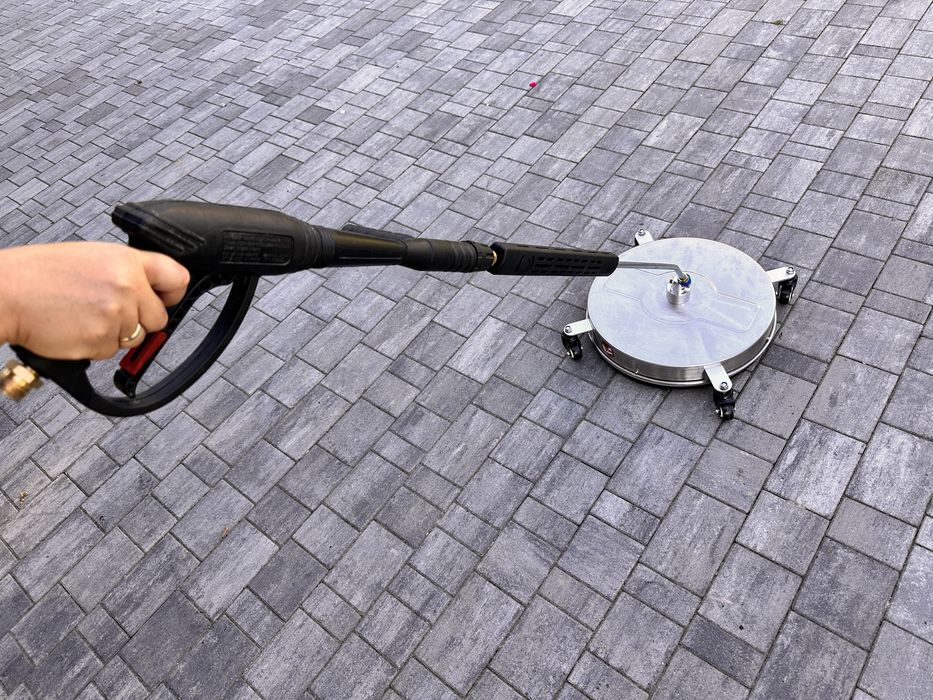 Szczotka talerz do kostki na kółkach 38 cm nowy