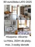 Nocleg przy plaży 2+1 w Hiszpanii wakacje La Mata Torrevieja Alican