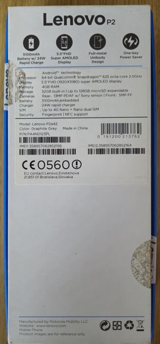 Telefon Lenovo P2