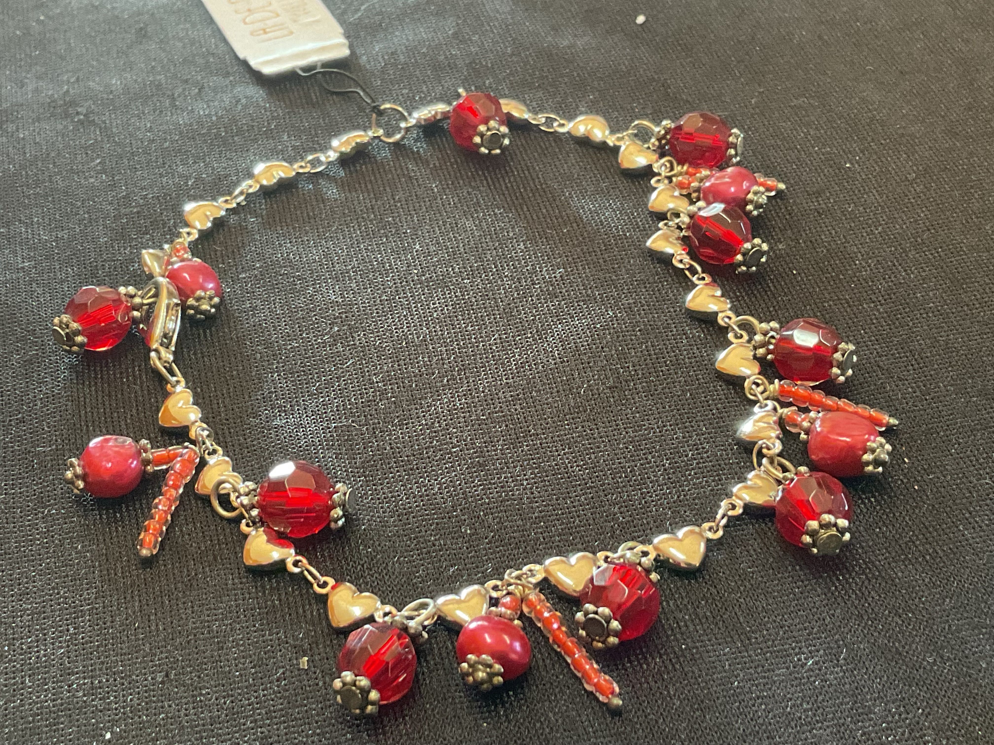 Pulseira pedras vidro 27 cm