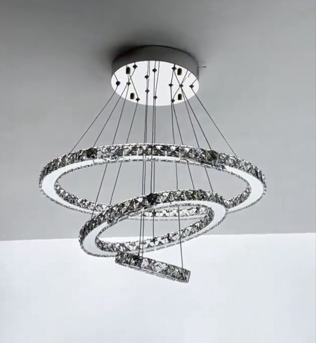 Lampa wisząca glamour kryształowa