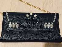 Torebka KOPERTÓWKA VERSACE JEANS wieczorowa czarna