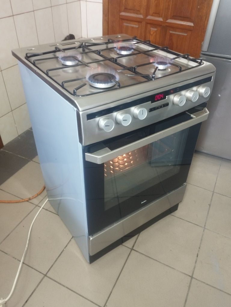 Плита газова з духовкою електричною Amica (60) Нержавійка